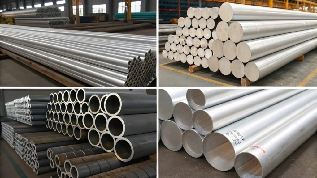 A side-by-side graph comparing the tensile strength of 7075-T6 and 6061-T6, with 7075 showing a much higher bar.